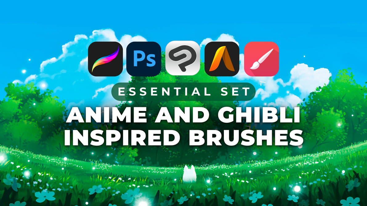 Anime and Ghibli Inspired Essential Brushes + Exta