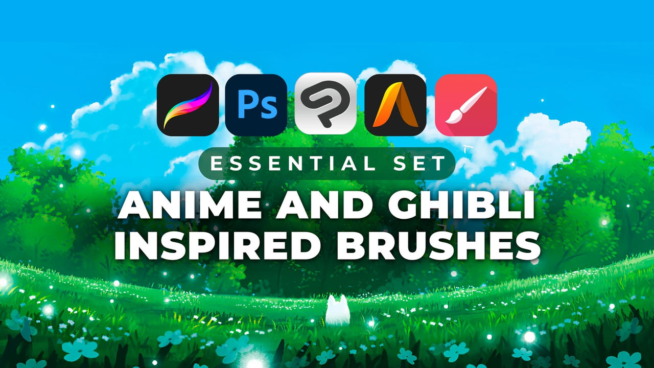 Anime and Ghibli Inspired Essential Brushes + Exta