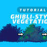 Ghibli Style Vegetation Drawing real-time tutorial