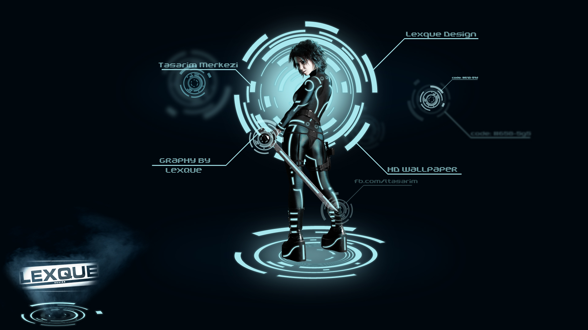 Lexque Design - HD TRON GRIL WALLPAPER