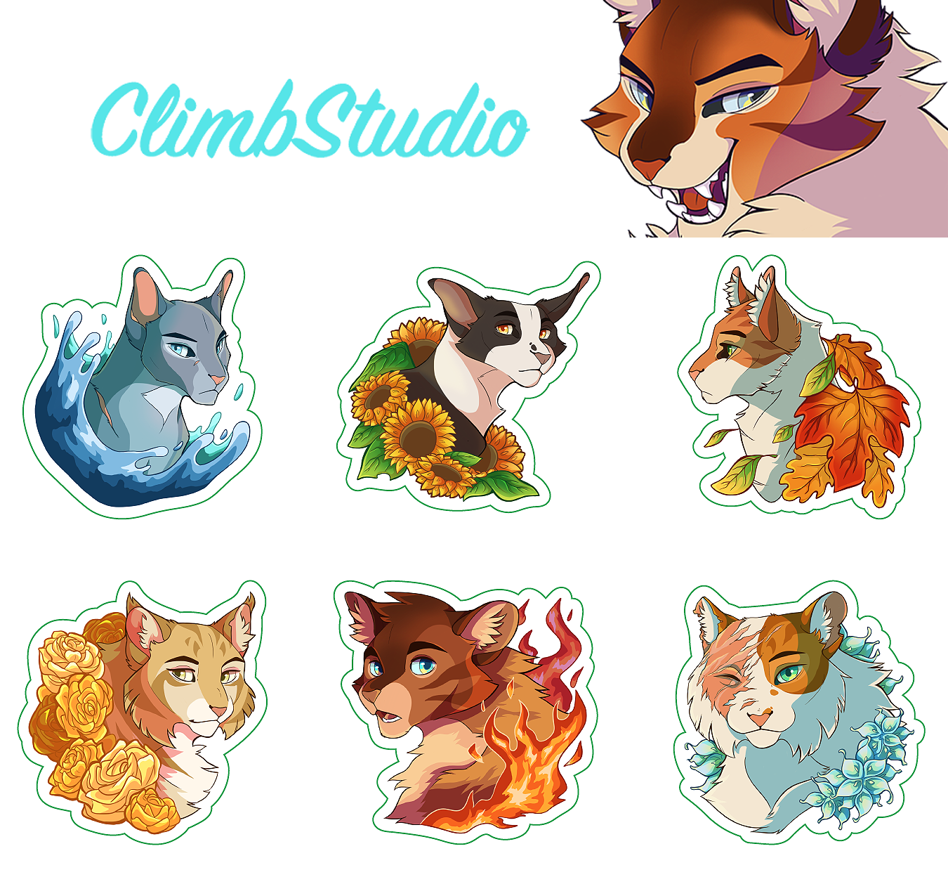 Warrior Cat Stickers - On Sale Now! by ClimbToTheStars on DeviantArt