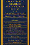 Ascendancy Stable's All Western Show Results by AniaJag