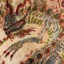 Recoiling Dragon Ancient Painting 0Y0