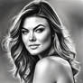 Serinda Swan pencil drawing style