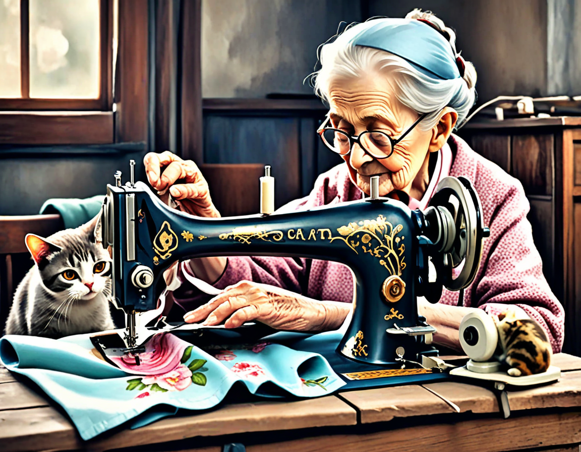 Sew Deviantart Sewing With Cat by drozilmitch on DeviantArt