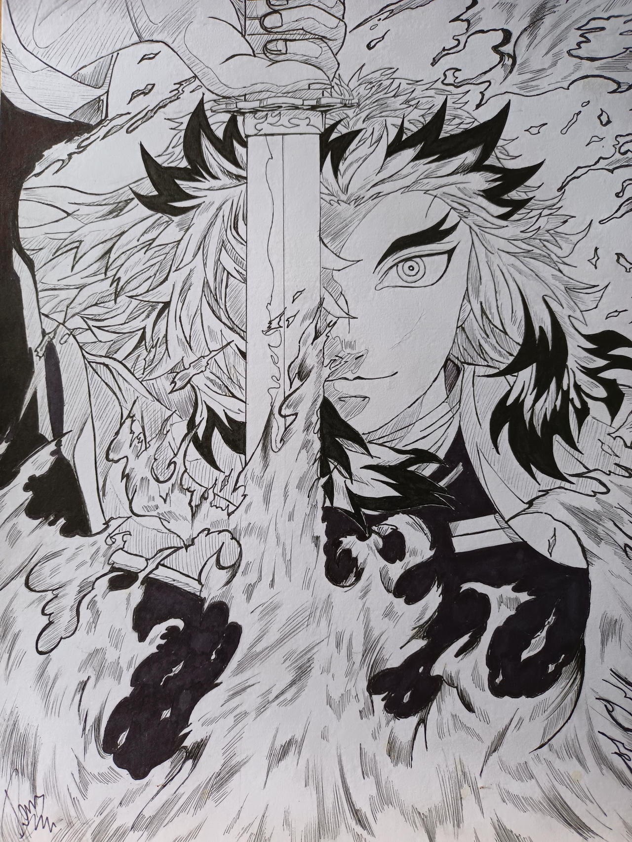 Fire Draw Rengoku Kyojuro Rengoku - The Flame Hashira by FinalDarkHunter on DeviantArt