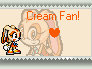 Cream fan stamp