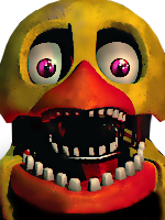 UCN Withered Chica in ventilation transparent background PNG