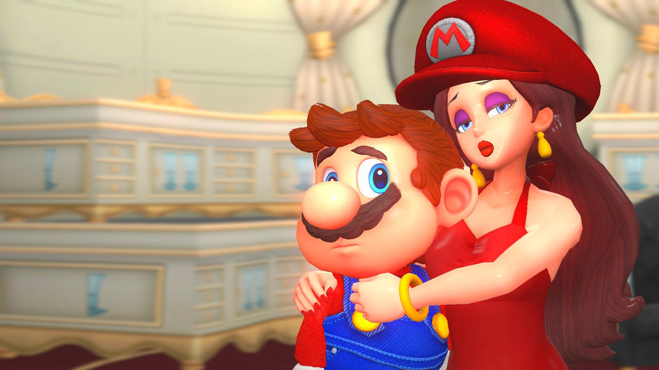 Mario and Pauline too tight by SuperMarioTF on DeviantArt