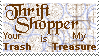 Thrift Shopper Stamp by Saknika