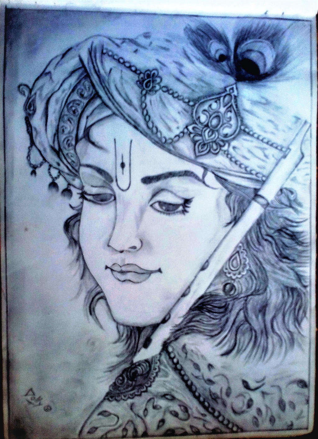 Lord Krishnas Sketch By Dollyshah On Deviantart