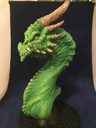 Painted Dragon Bust