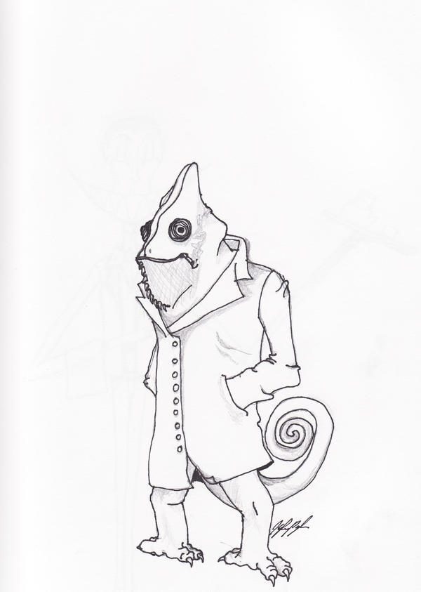Lizard Detective by HeWhoHungers on DeviantArt