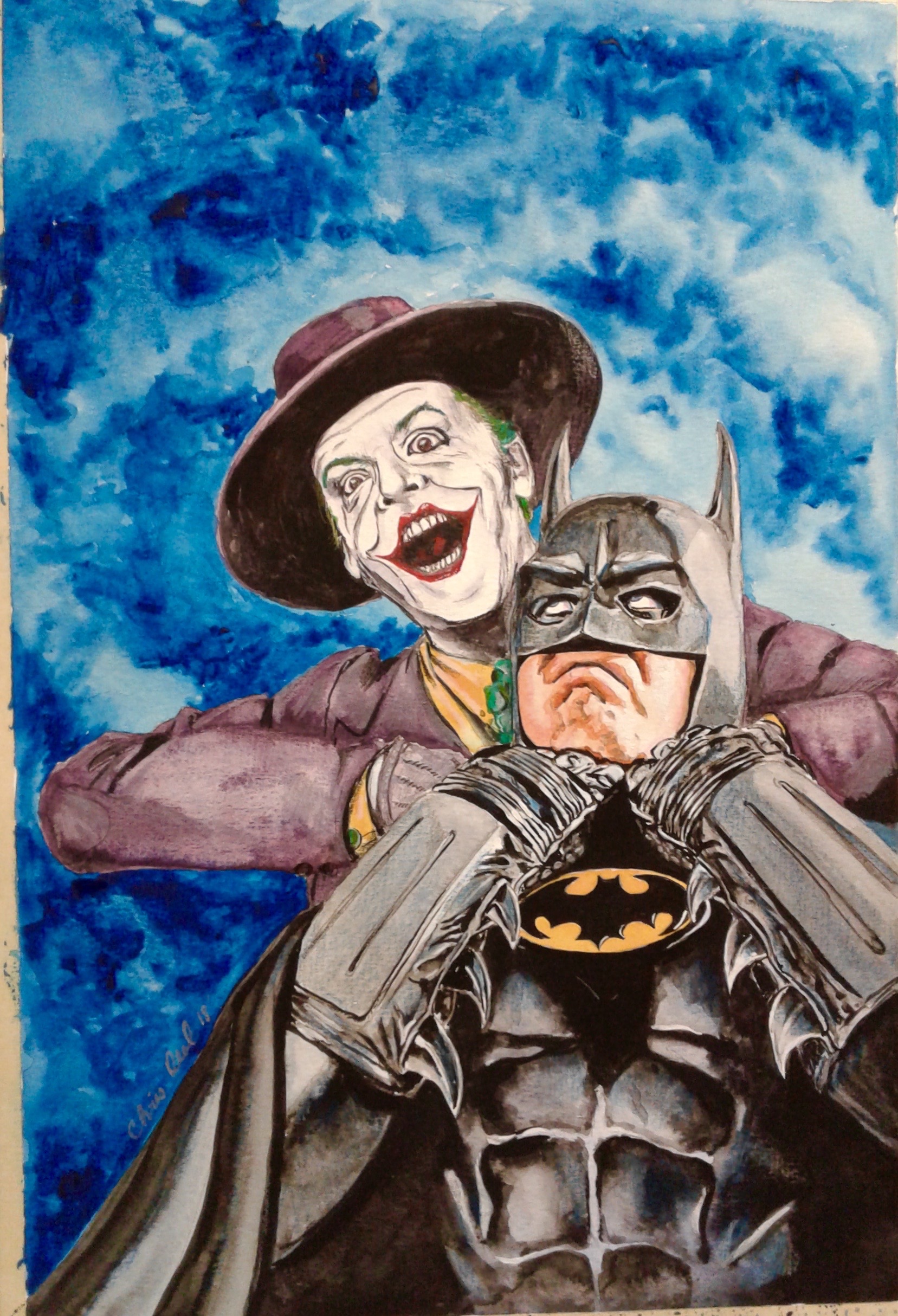 Batman 1989 watercolor by batman1989freak on DeviantArt