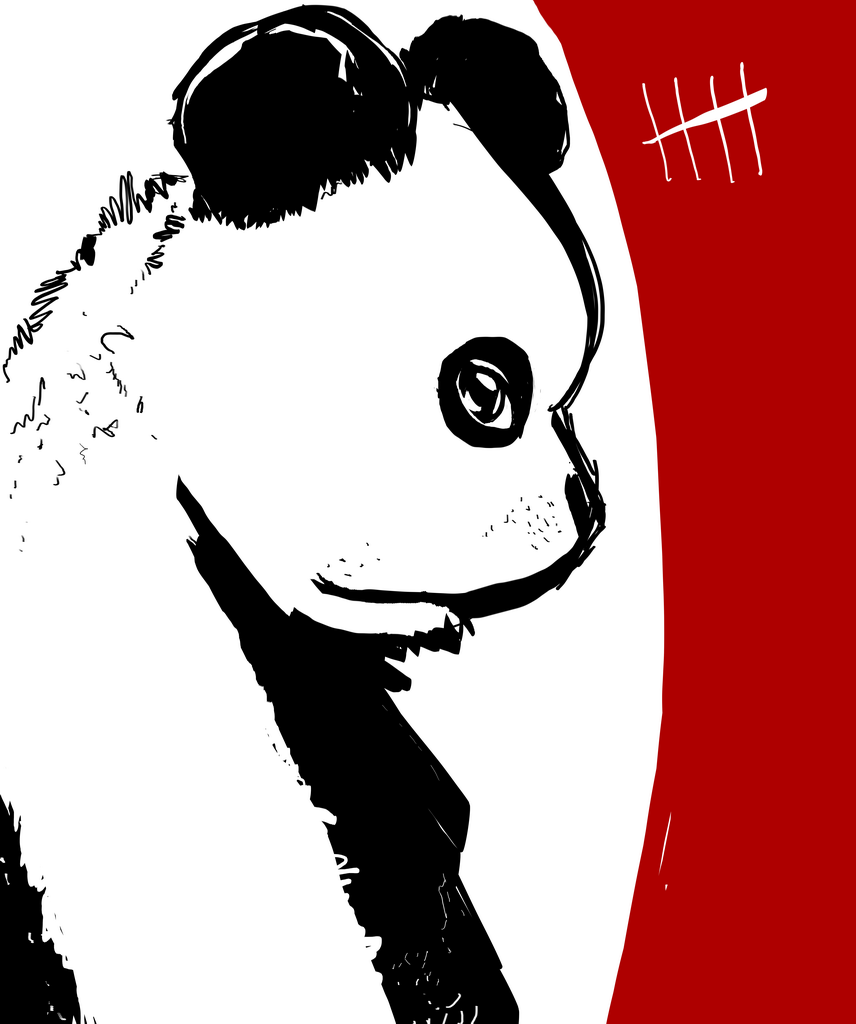 Panda in jail