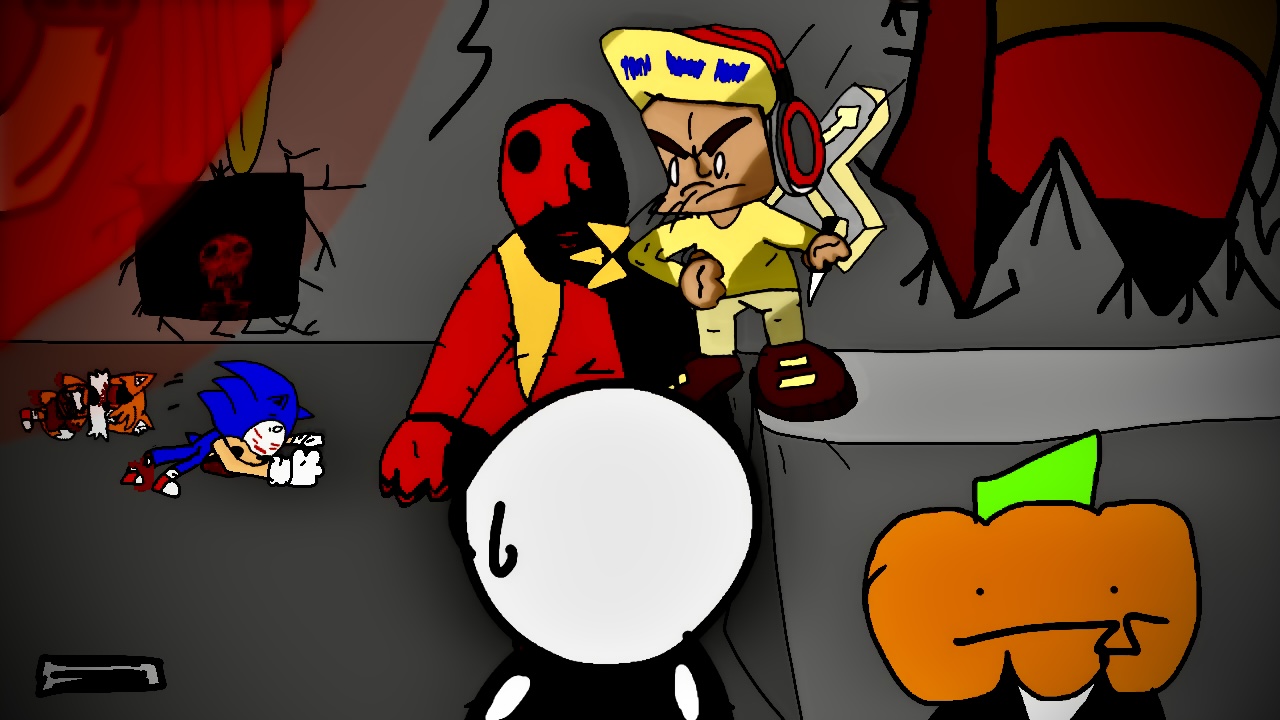 Starved Eggman gets Eggman's turkey (by James M) by cvgwjames on DeviantArt