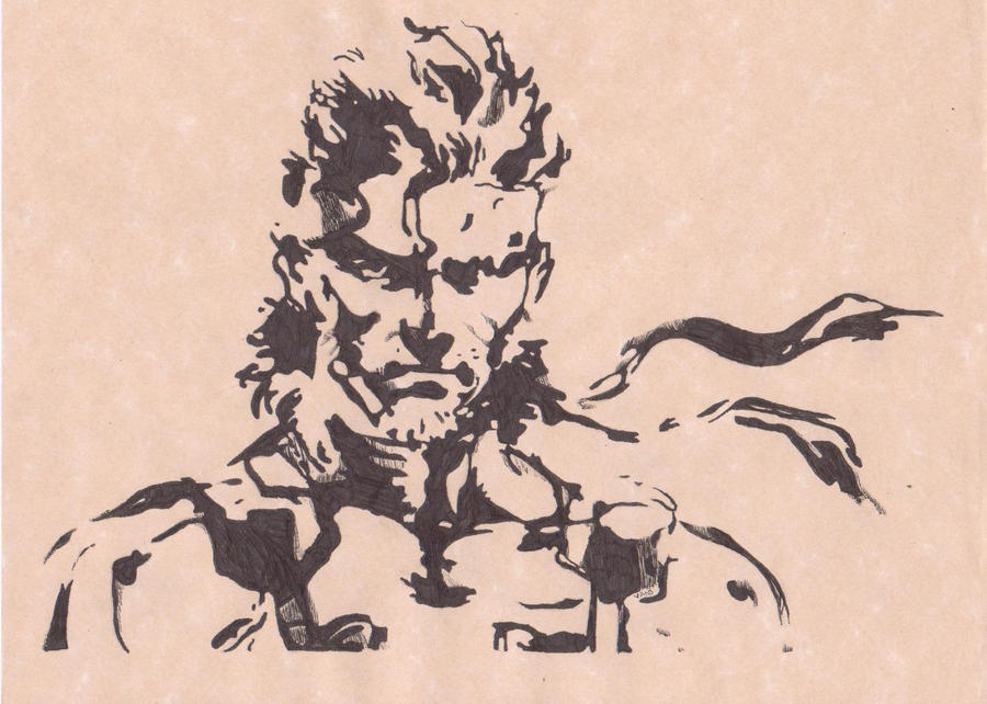 Solid Snake Black Ink by kittykatgamergirl on DeviantArt