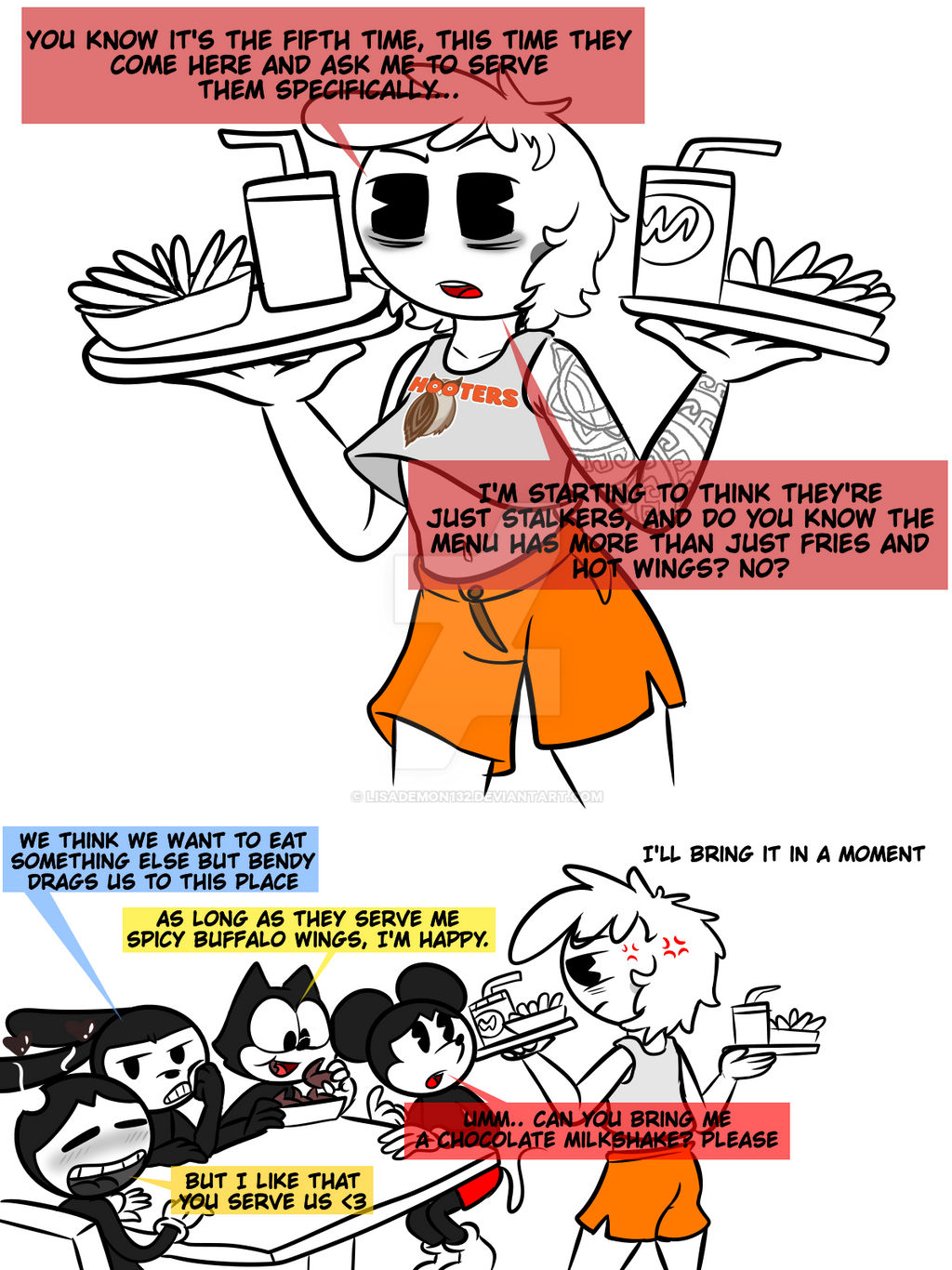 Hooters au by Lisademon132 on DeviantArt