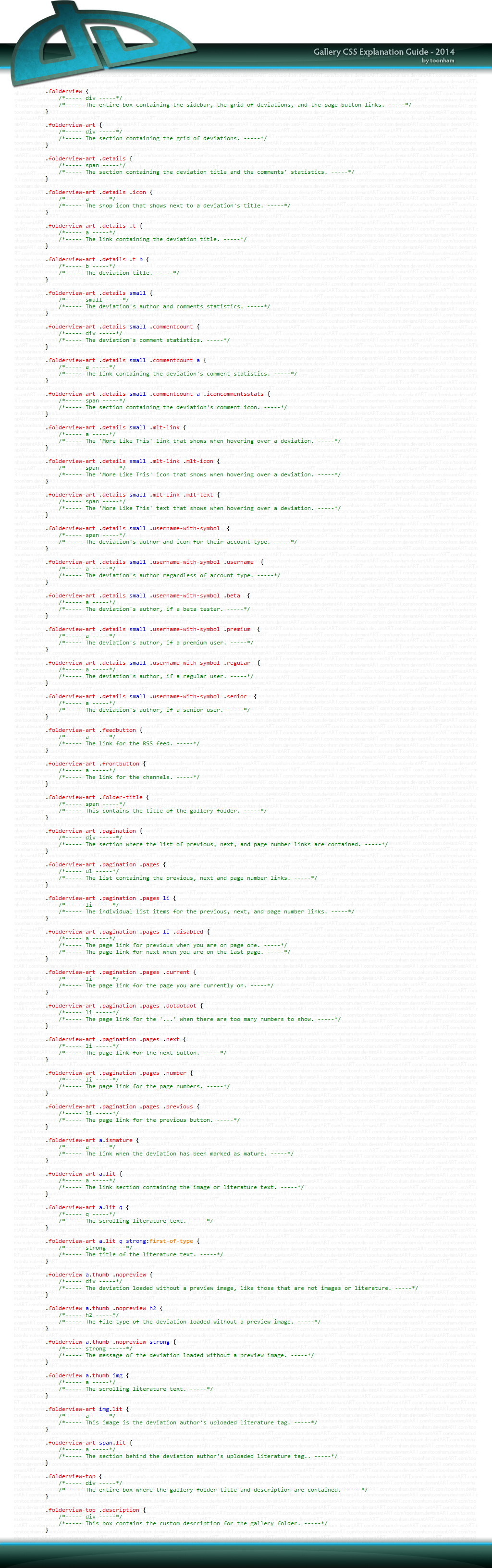 deviantART Gallery CSS Explanation 2014