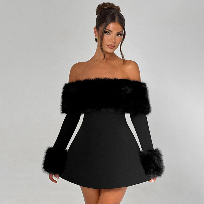 off shoulder new years dress 2023 Curvy Fashion Dresses