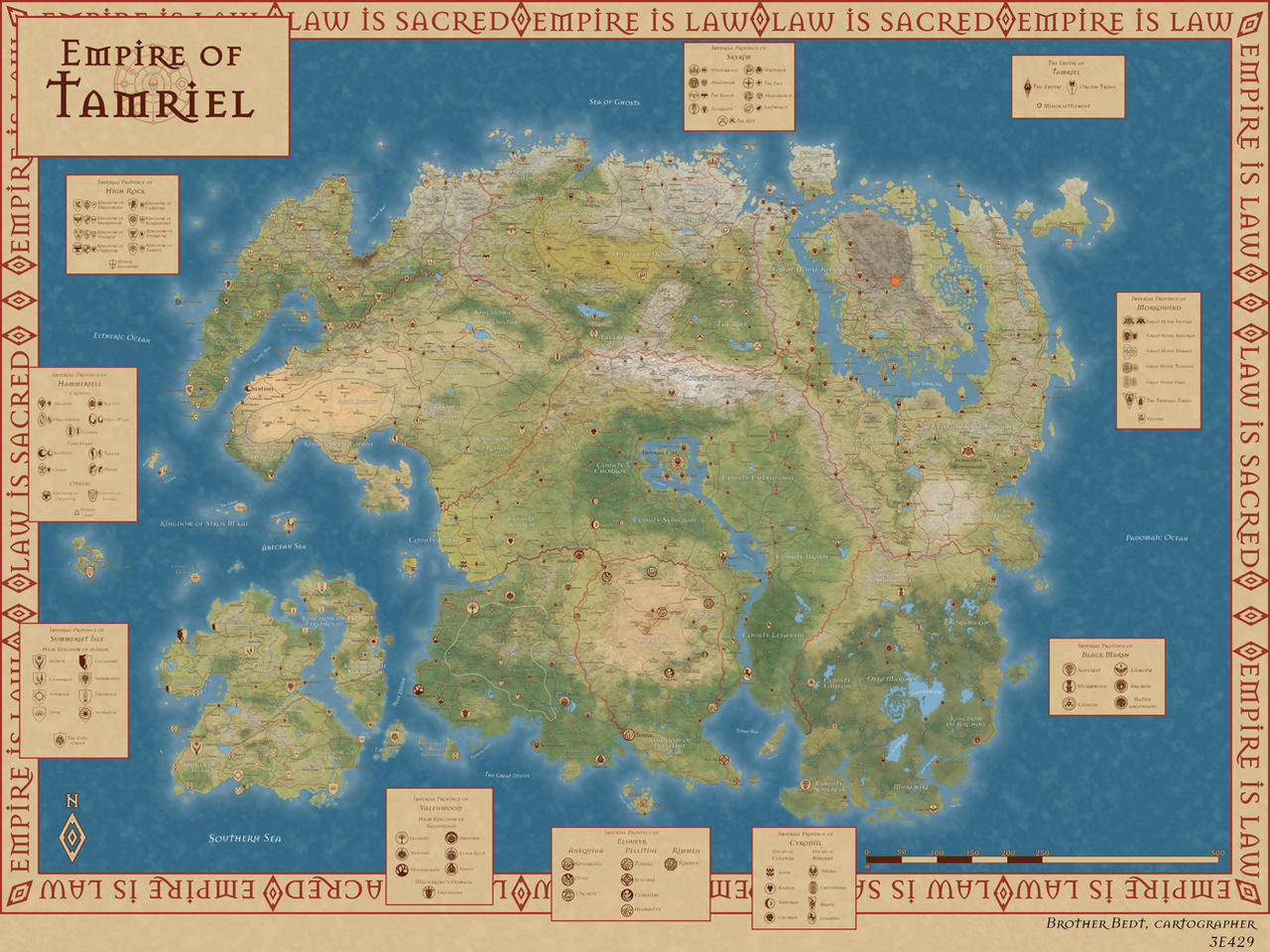 Atlas Tamrielica: Map of Tamriel by Barmaglott93 on DeviantArt