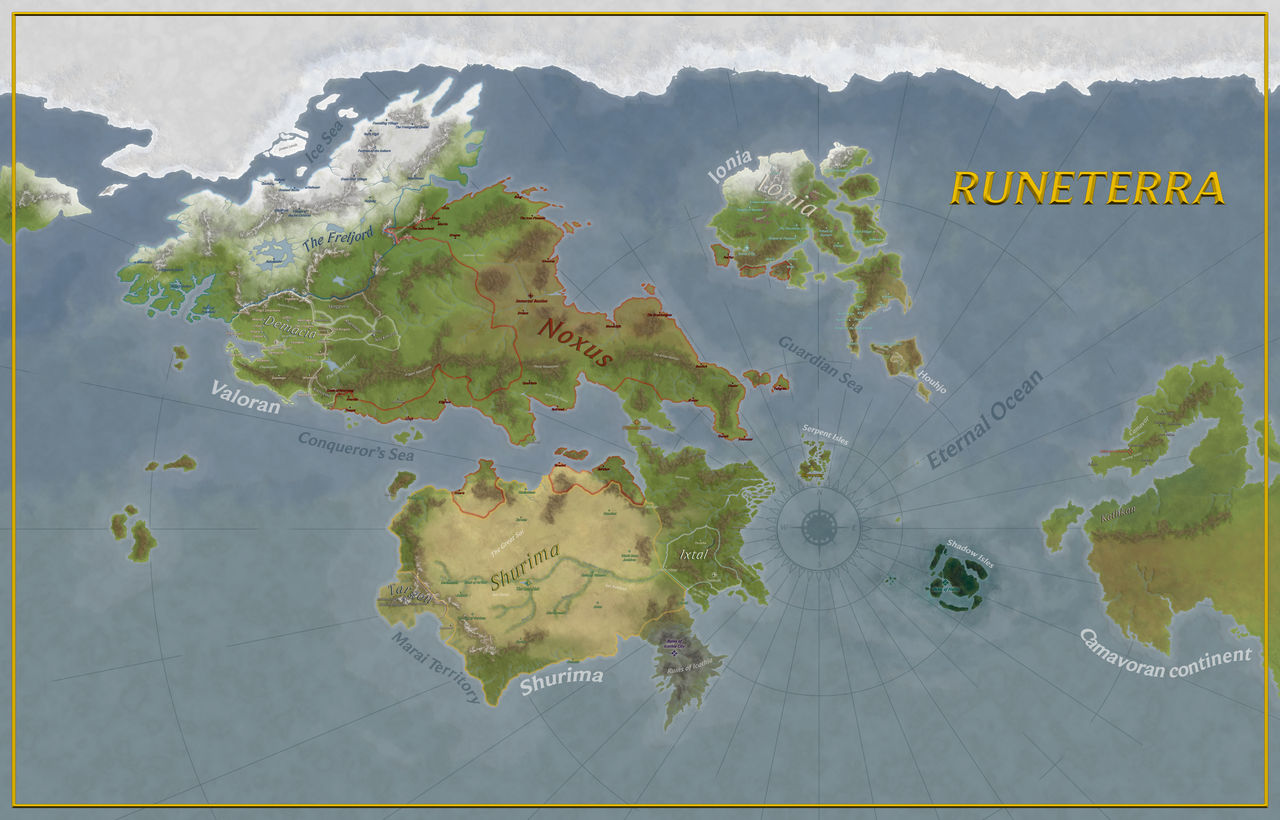 Map of Runeterra (Arcane/League of Legends) by Barmaglott93 on DeviantArt
