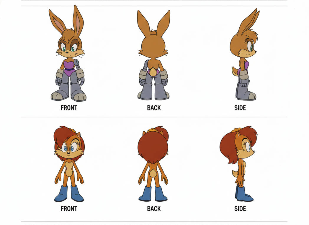 Model sheet IA Sally y bunny by Jmsg1994 on DeviantArt