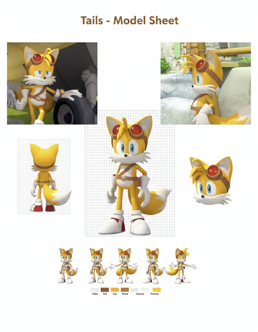 Sonic R Tails Inner Ear Model Model sheet IA Tails Sonic by Jmsg1994 on DeviantArt