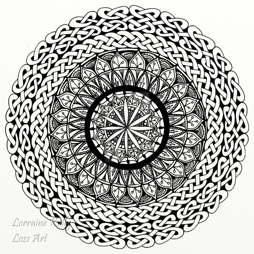 Celtic Knot Mandala Adult Colouring Page by LorraineKelly on DeviantArt