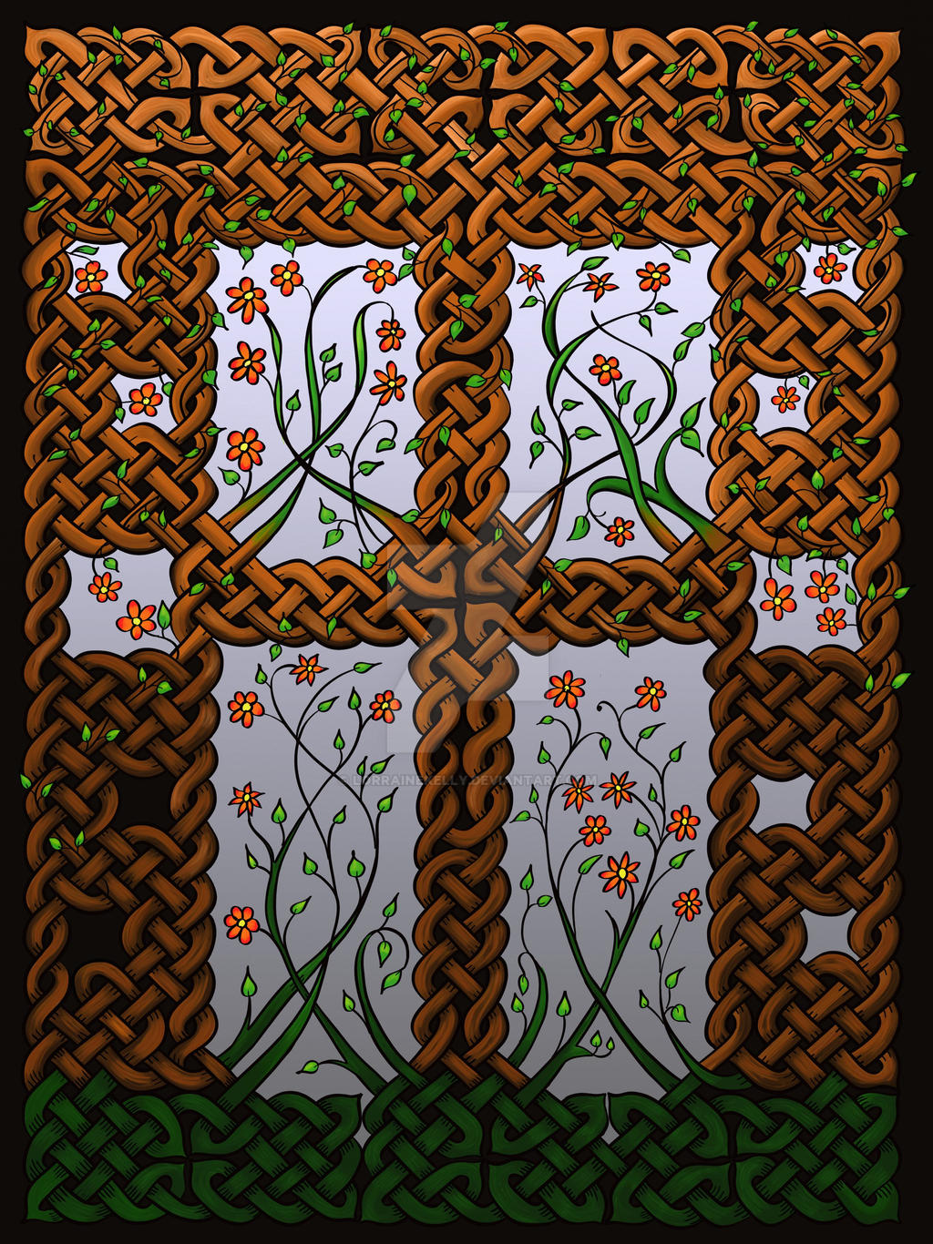 Decorative Celtic Knot Daisy Panel