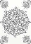 Celtic Knot Flower Design Coloring Page