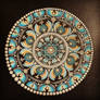 Pastel Blue Mandala on 8 inch board