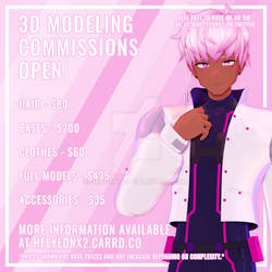 3D Modeling Commissions OPEN!