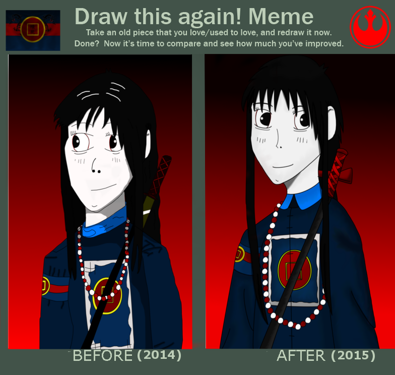 Akane Ogino (Jiangshi OC) Draw This Agian meme