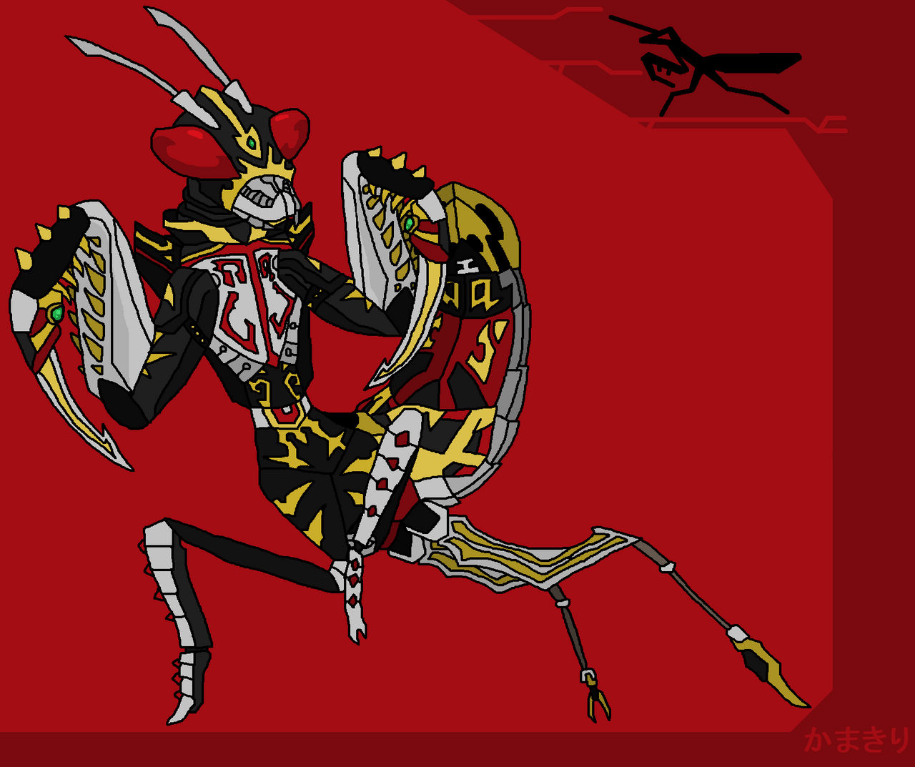 Mantis Digimon Mayju2020 Day 9 PRAYING MANTIS by RyugaBoumera on DeviantArt