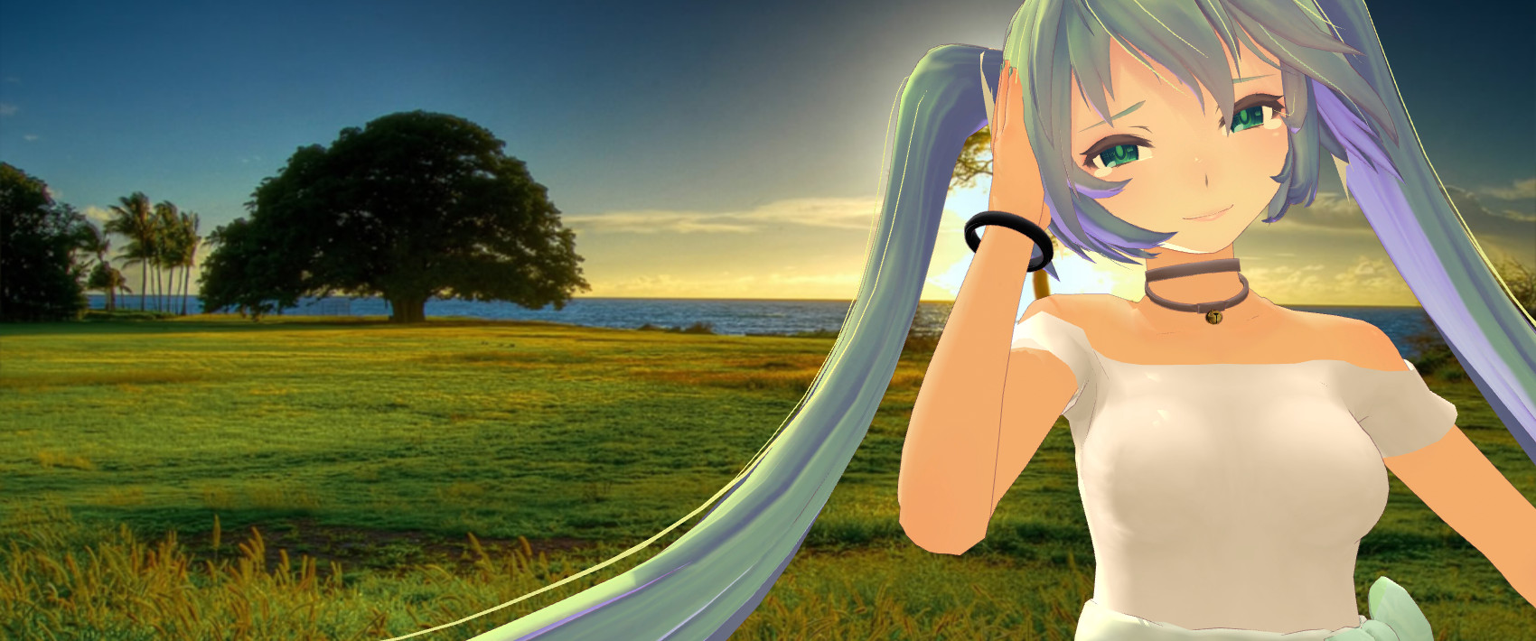 MMD - Miku TDA White Dress Cry (Unedited Ver.)