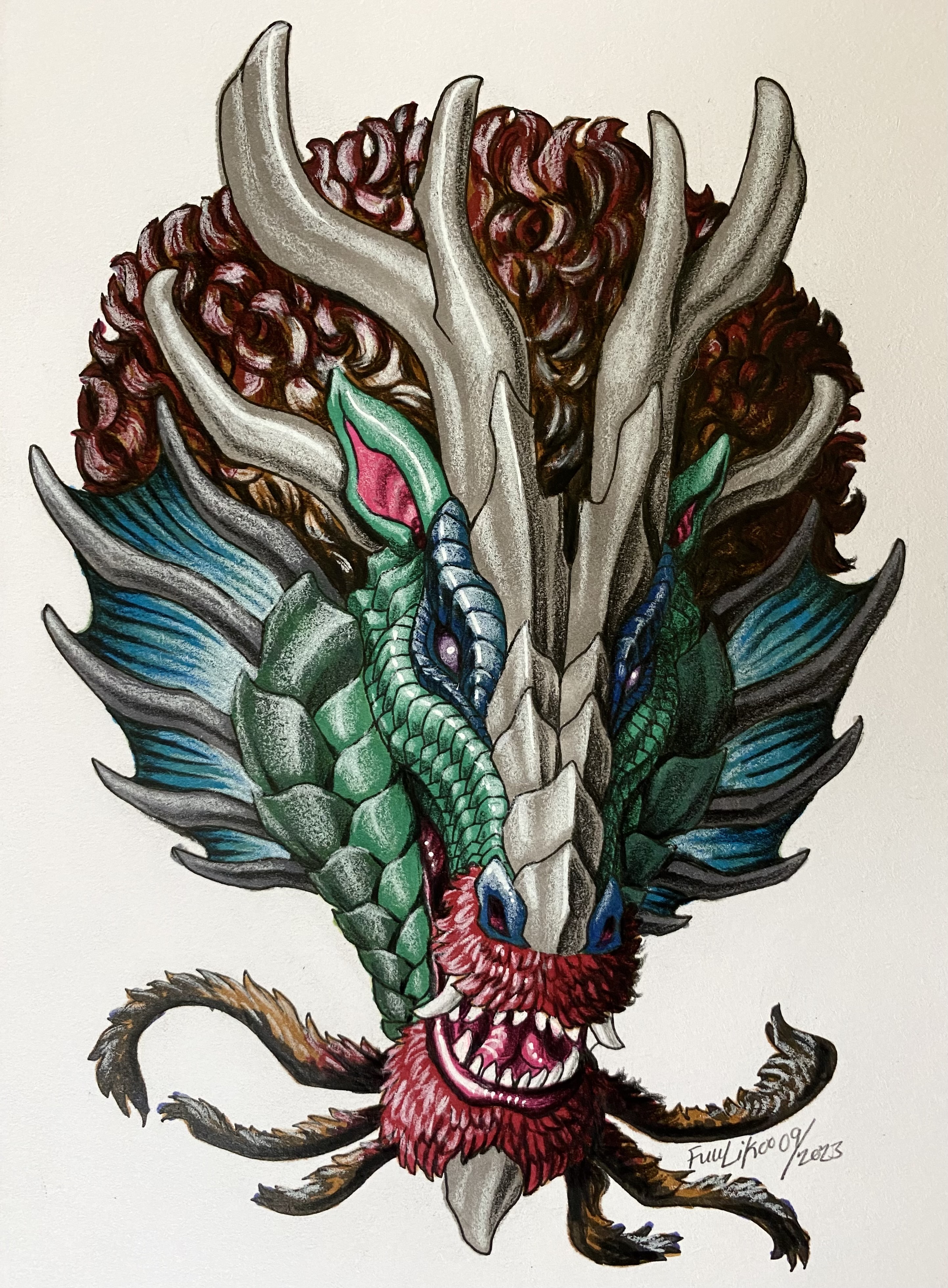 Dragon drawing by dankushagi on DeviantArt