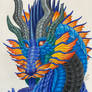 Blue Dragon Drawing