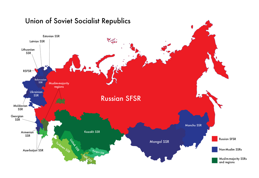 Ssr Countries Map of USSR - Muslim-Majority SSRs and Regions by Nahmala on DeviantArt