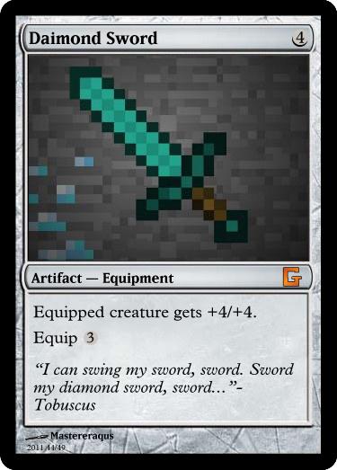 Diamond sword magic card