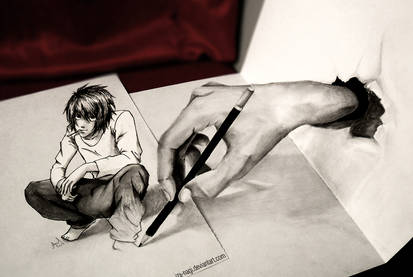 * DRAWN TO LIFE - L Lawliet 3D DRAWING - *