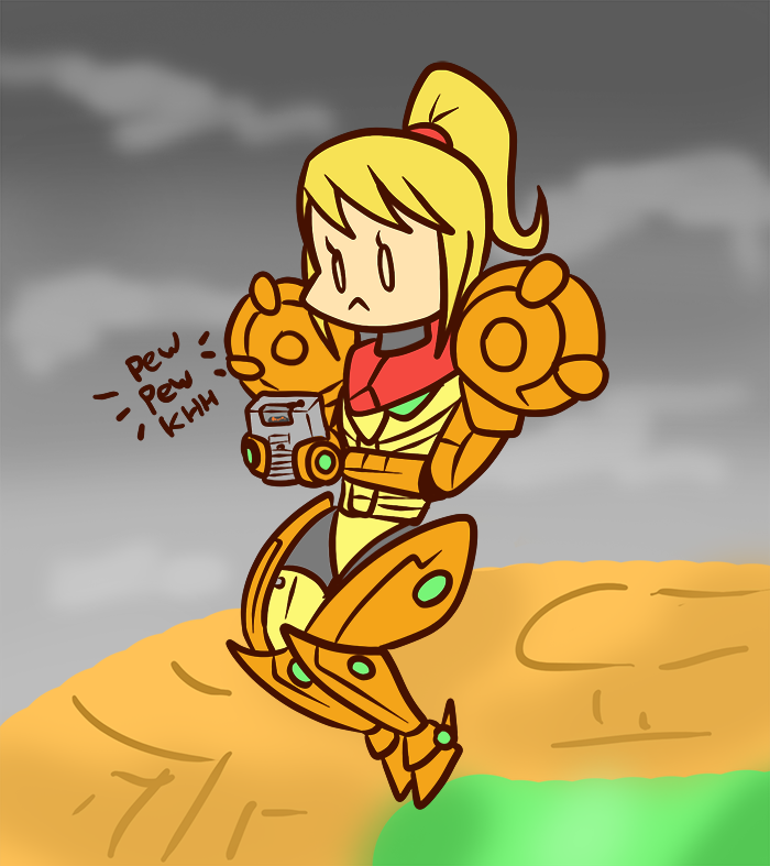 Samus Playing Metroid 2