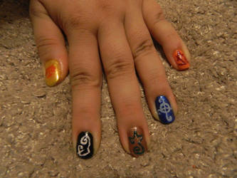 my wizard101 nails by bluerose666