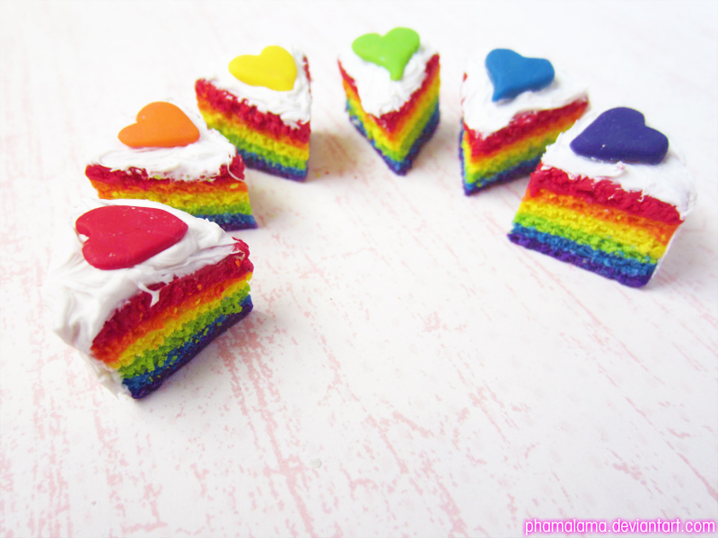 Rainbow Cake Charms!