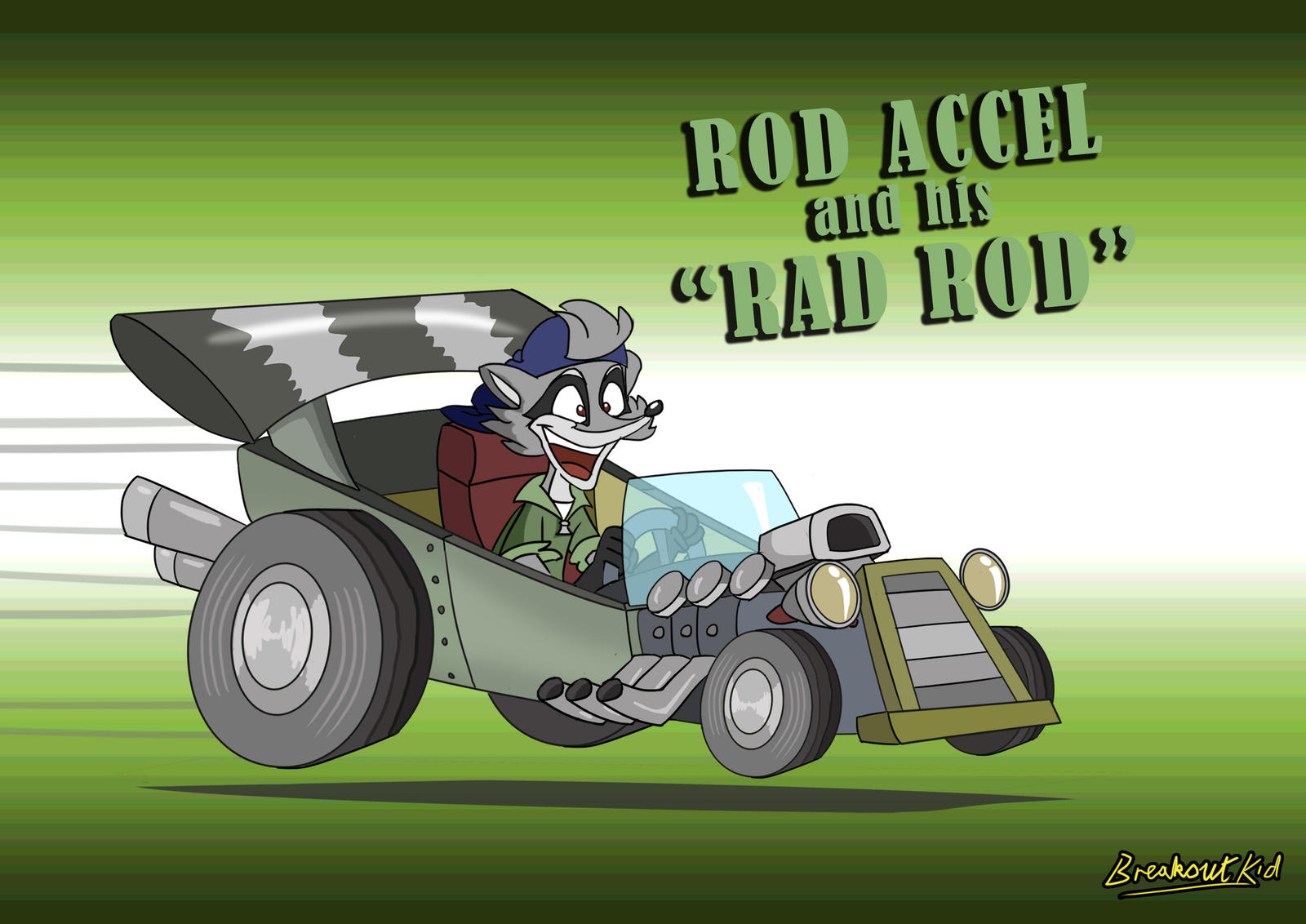 Rod Accel in his Rad Rod by BreakoutForever on DeviantArt