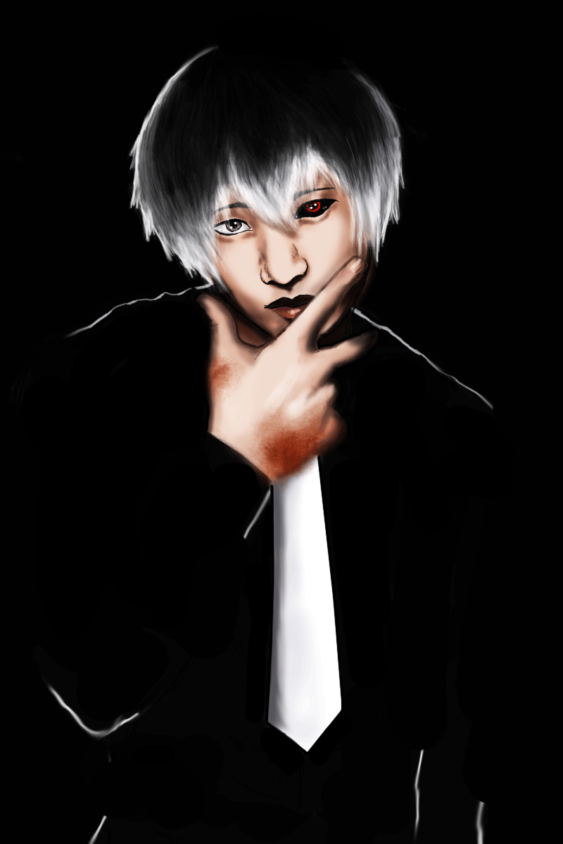 Black kaneki ken sales wig