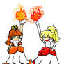 Fire Peach and Fire Daisy