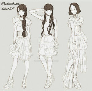 fashion anime sketch