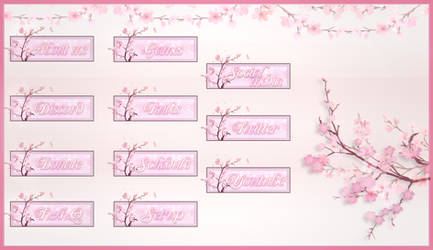 Cherry Blossom Twitch panels