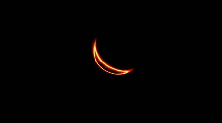 Crescent Moon On Fire